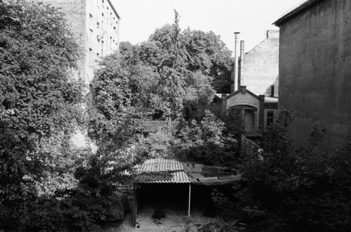 Backyard on Kastanienallee, 1988, Prenzlauer Berg, Berlin, GDR, Germany, Europe