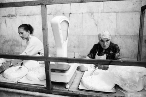 In a market hall, 1990, Leningrad, USSR, Russia, Europe