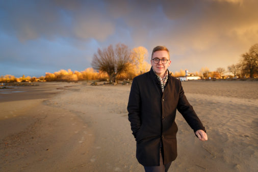 Der CDU Politiker Philipp Amthor in seinem Wahlkreis Mecklenburg-Vorpommern