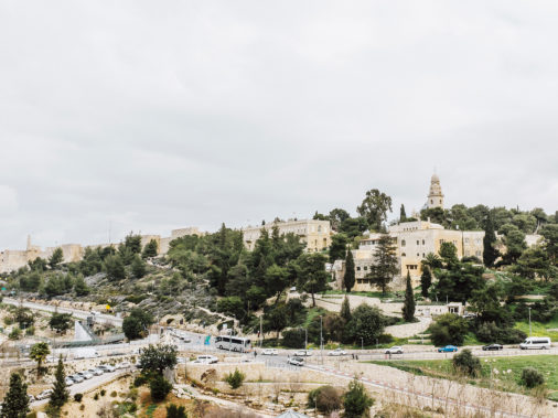 View of Mount Zion and the city wall of Jerusalem, 2019, Jerusalem, Israel, Asia