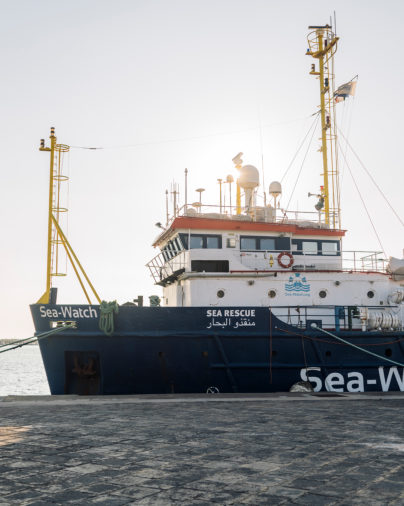 Sea Watch 3 lying in the port of Licata, after being seized by the italian authorities for nearly two months, 03.09.2019