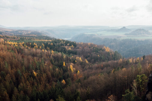 View from Carolafelsen, 2019, Saxony, Germany, Europe
