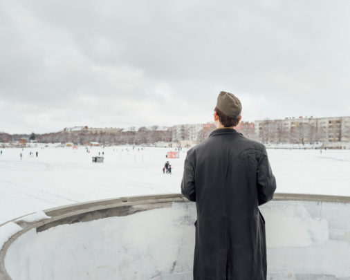 On a lookout point on the Tempelhofer Feld, 2021, Neukoelln, Berlin, Germany, Europe