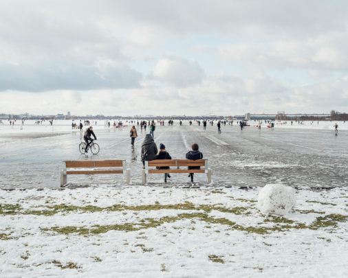 Tempelhofer Feld in winter, 2021, Neukoelln, Berlin, Germany, Europe