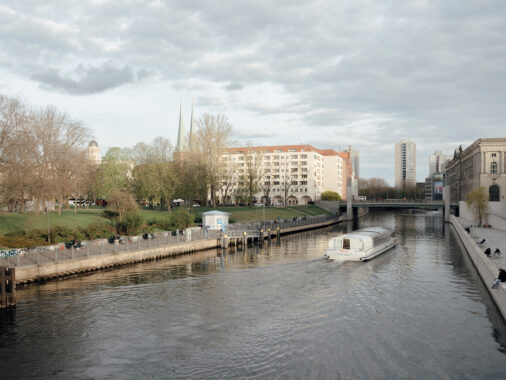 Open space at the Marx-Engels-Forum on the Spree, 2023, Mitte, Berlin, Germany, Europe