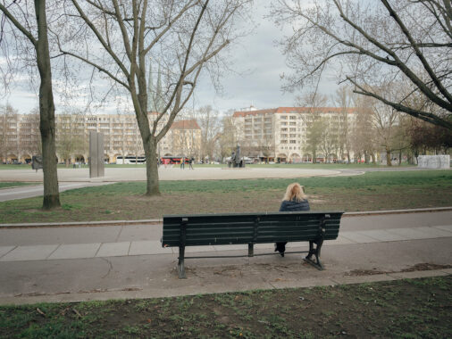 Open space at the Marx-Engels-Forum on the Spree, 2023, Mitte, Berlin, Germany, Europe